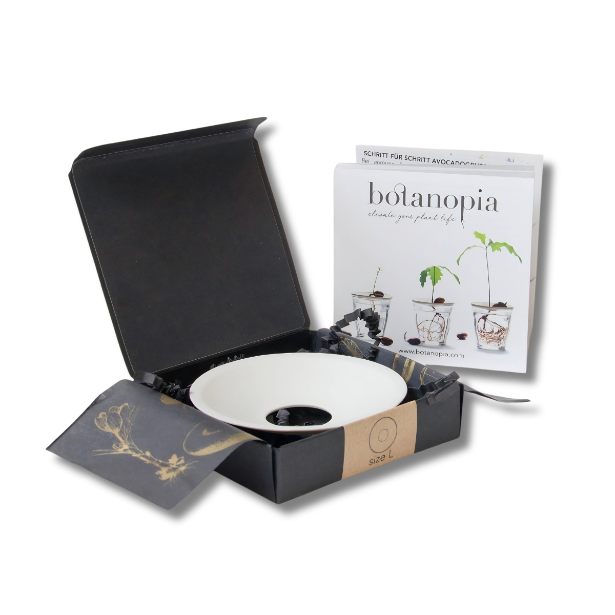 Kweekschaaltje maat L van botanopia. Geopend in een de verpakking