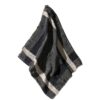 handdoek PUEBCO zwart met zwart/wit ruit van recycled stof