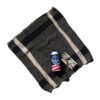 handdoek PUEBCO zwart met zwart/wit ruit van recycled stof met product details