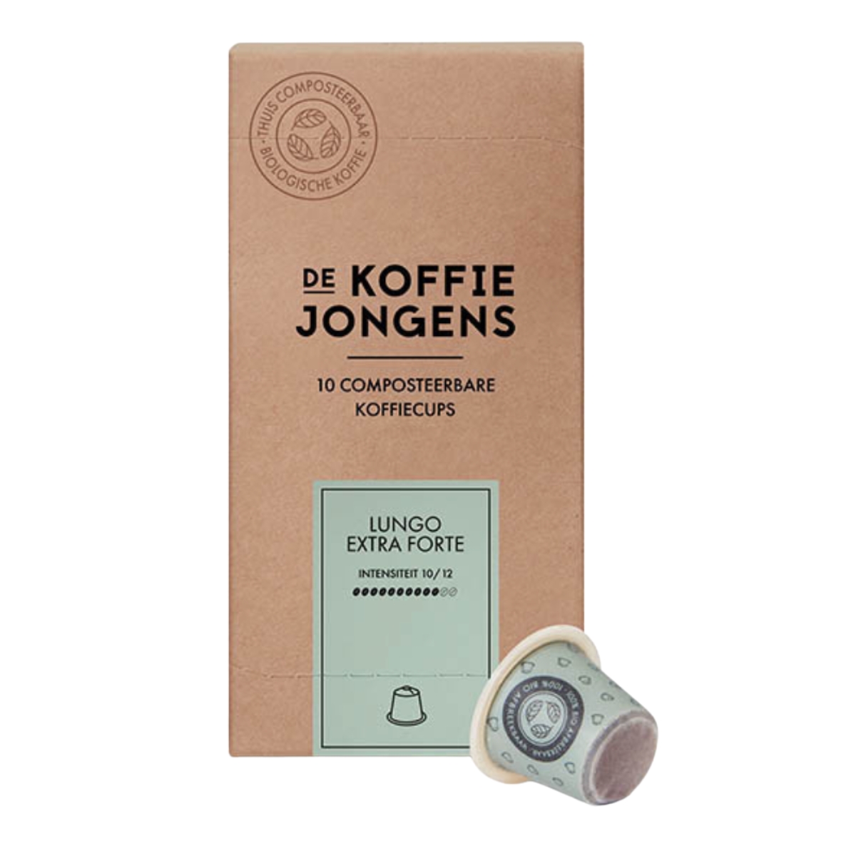 De KoffieJongens Lungo Extra Forte capsules verpakking