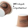De KoffieJongens Lungo Forte capsules verpakking met tekst biologisch en composteerbaar