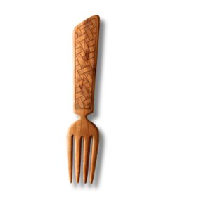 Serveervork sprokkelhout 16,5 cm | handgemaakt