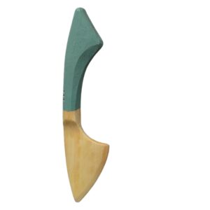 Botermes sprokkelhout petrol handvat 18 cm | handgemaakt