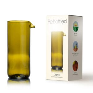 Karaf van Rebottled van upcycled glas olijf met doos