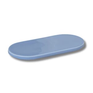 PLAYST ovaal blauw bord van 19,6 bij 9,8 cm