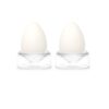 Rebottled eierdop 2stuks van clear glas met ei erin