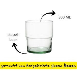 Alternative view of Rebottled stapelbare glazen 2 stuks | recycled