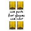 Rebottled tumbler short glazen, 4 pack, in de kleur olijf, 1 verpakking 4 glazen