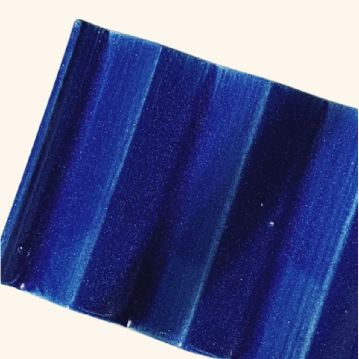 kobalt blauw keramiek zeepbakje met zigzagprofiel