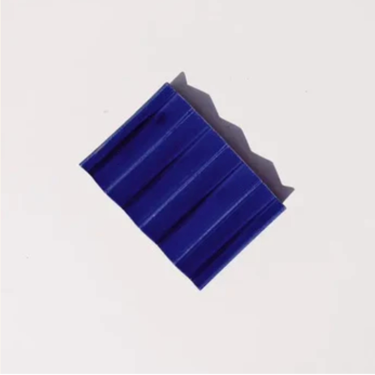 kobalt blauw keramiek zeepbakje met zigzagprofiel