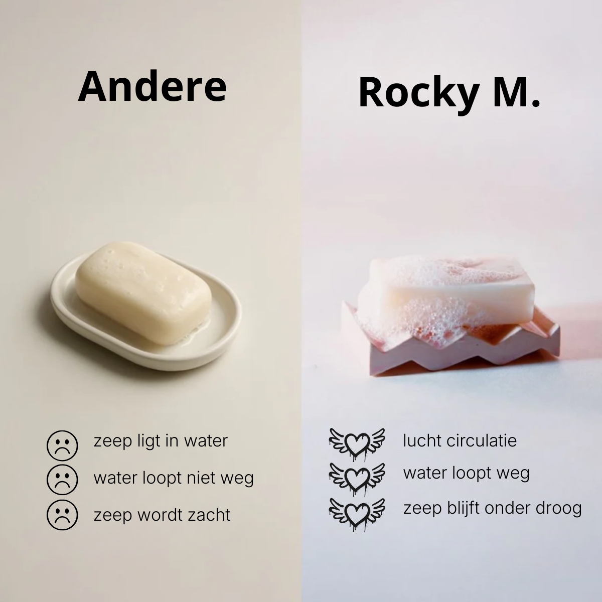 roze keramiek zeepbakje met zigzagprofiel