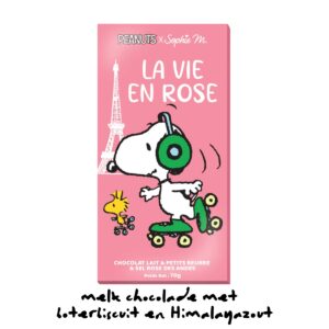 Snoopy chocoladereep LA VIE EN ROSE