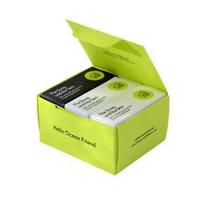 The soap and the sea limited edition neongele cadeauverpakking met 3 zepen.