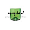 Rebottled tumbler short, 1 stuk, groen glas met de tekst upcycled