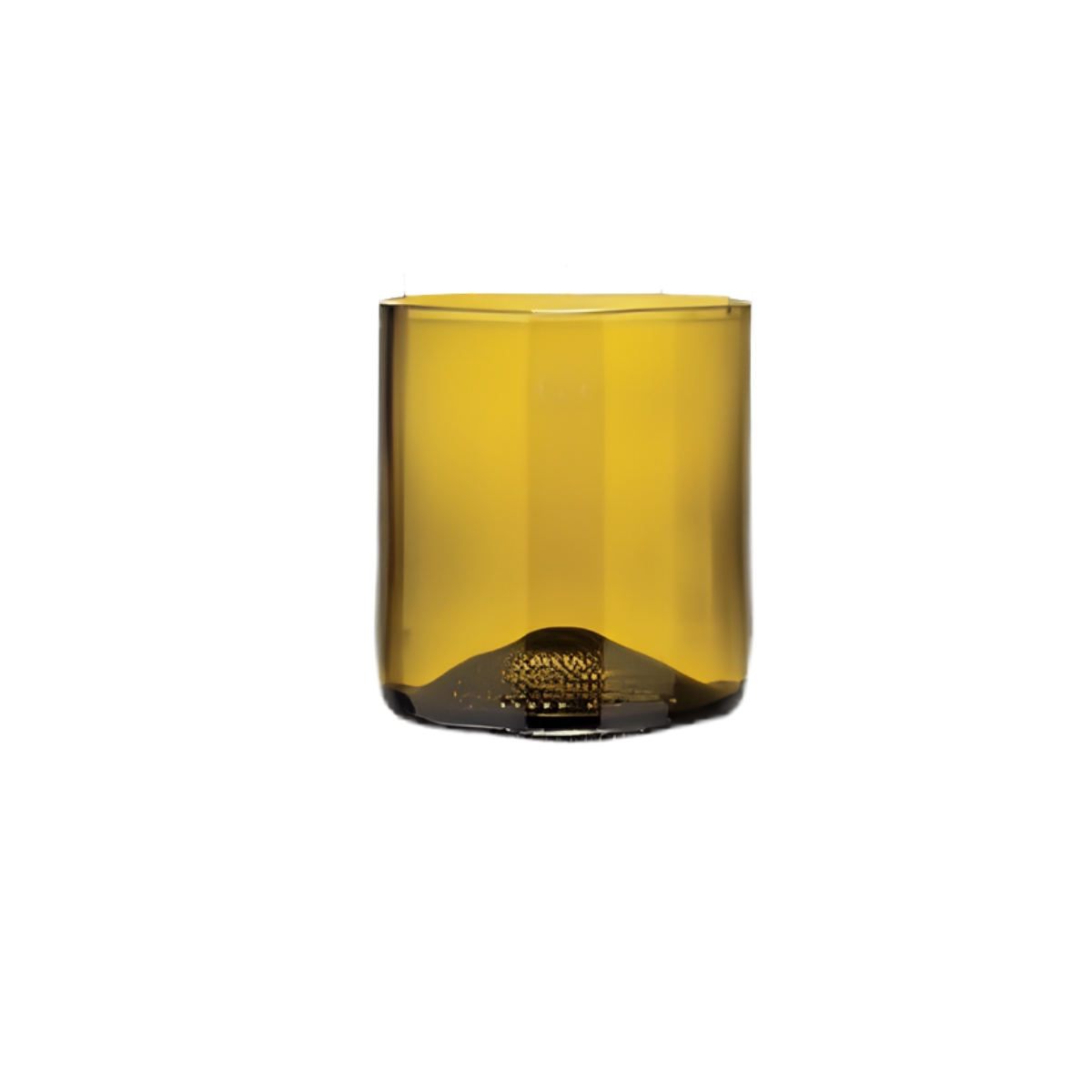 Rebottled tumbler short, 1 stuk, olijf-kleurig glas