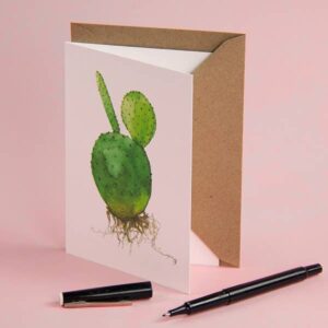 Wenskaart cactus Opuntia productfoto