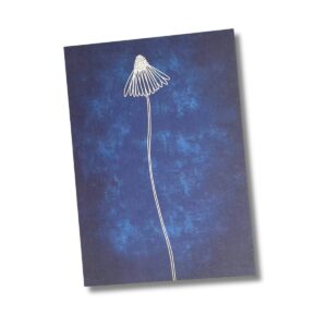 Postkaart blauwe bloem