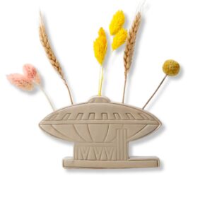Keramiek vaasje Evoluon beige | handgemaakt