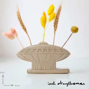 Alternative view of Keramiek vaasje Evoluon beige | handgemaakt