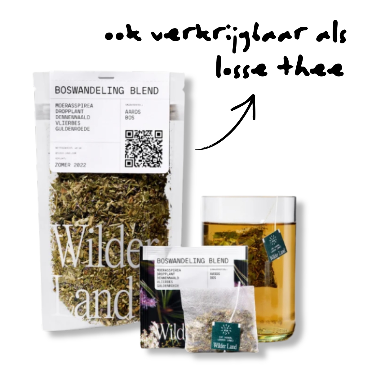 Boswandeling ook verkrijgbaar als losse thee