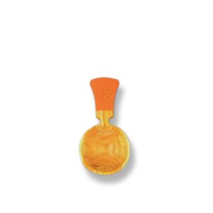 Maatschepje sprokkelhout oranje handvat 8,5 cm | handgemaakt