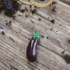 Thee-ei met aubergine van keramiek | handgemaakt - Thumbnail Image 4