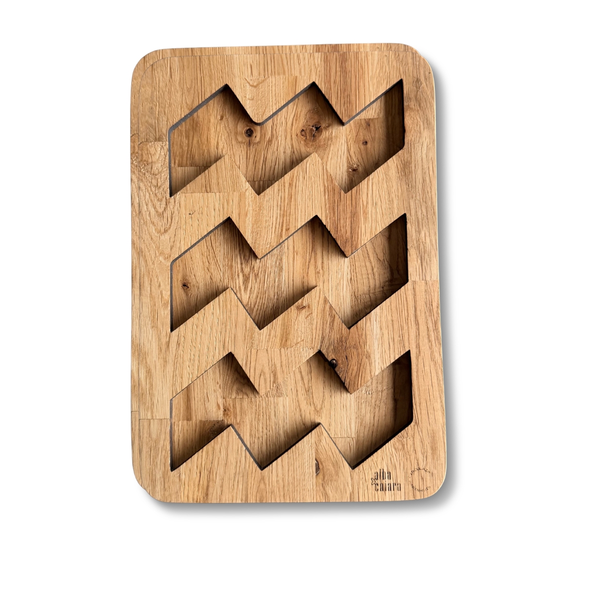 Borrelplank 3x vibe-logo | handgemaakt & recycled hout - Afbeelding 1