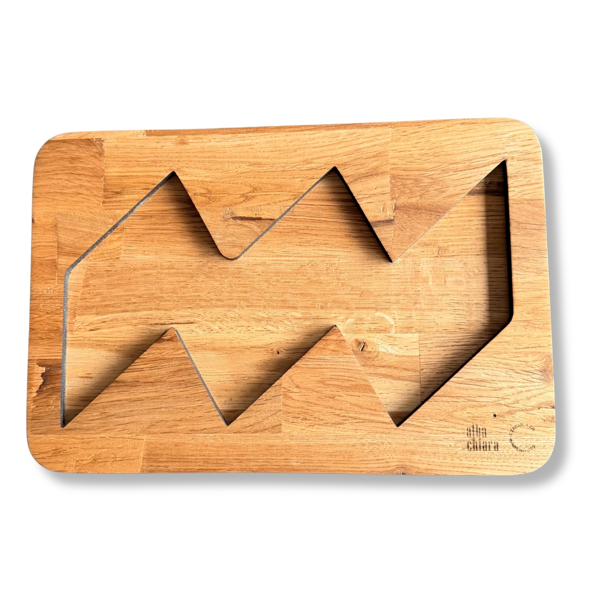Borrelplank vibe-logo | handgemaakt & recycled hout - Afbeelding 1
