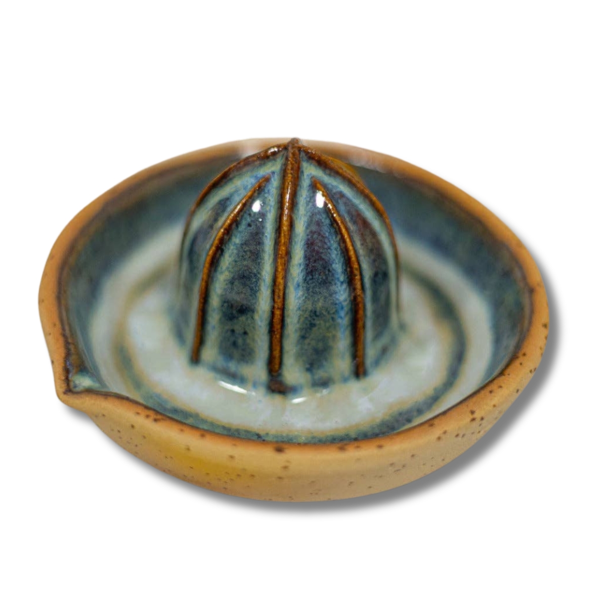 Citruspers blauw keramiek | handgemaakt - Afbeelding 1