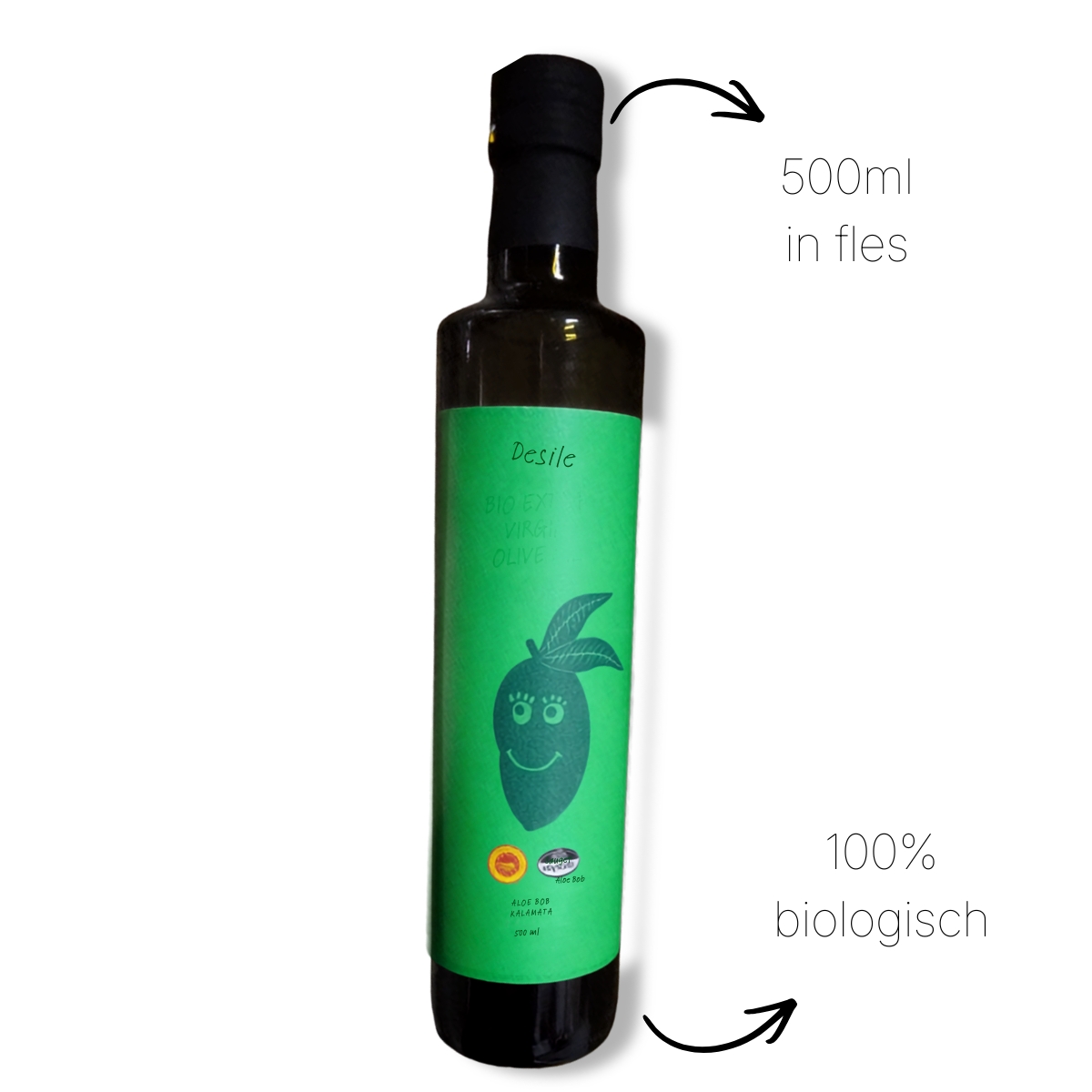 Kalamata PDO Extra Vierge olijfolie 500ml | biologisch - Afbeelding 2